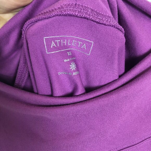 Athleta Purple Fold Over Stretch Tactel Pencil Skirt Women's Size XS Tactel - Picture 4 of 5